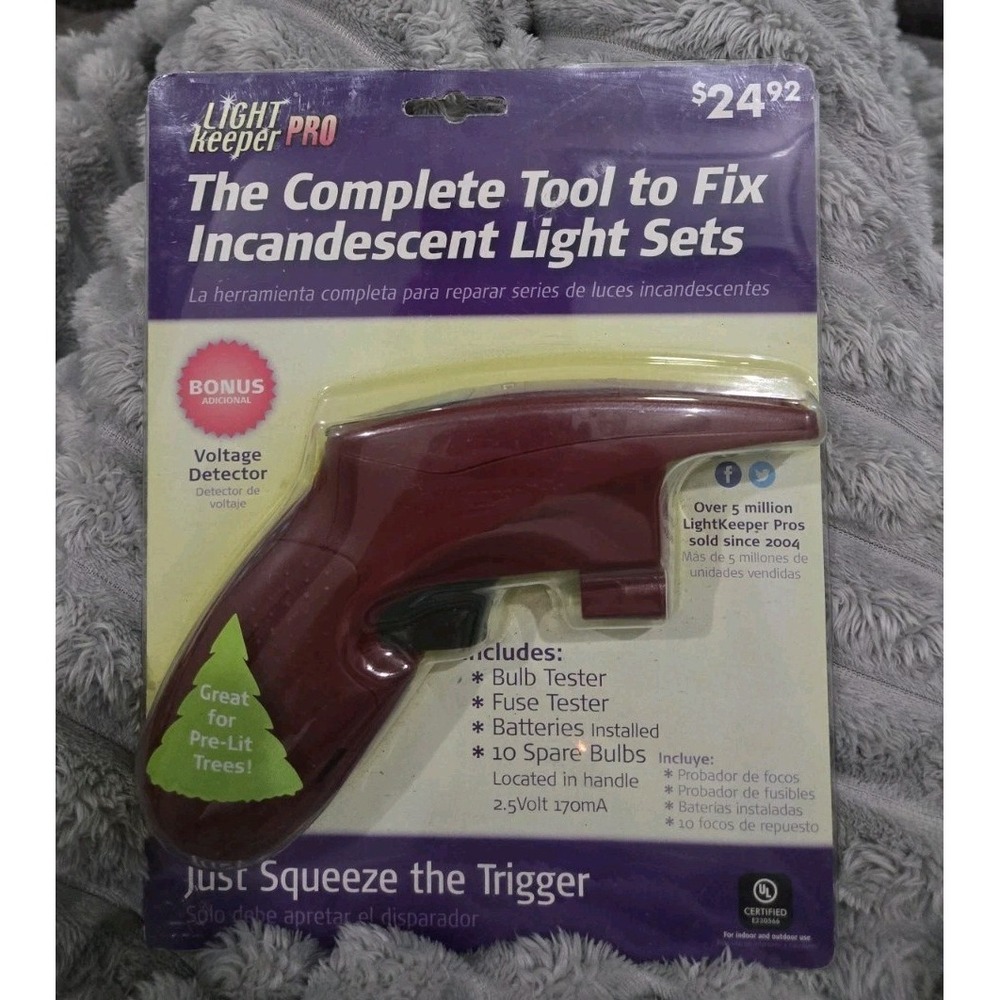 Light Keeper Pro Complete Tool for Incandescent Light Sets Fixer Tester 1203-6CD